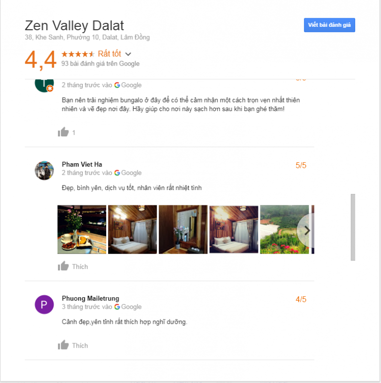 Đánh giá Zen Valley Resort Đà Lạt