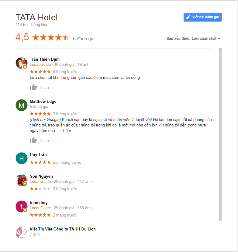 Đánh giá khách sạn TaTa Đà Lạt