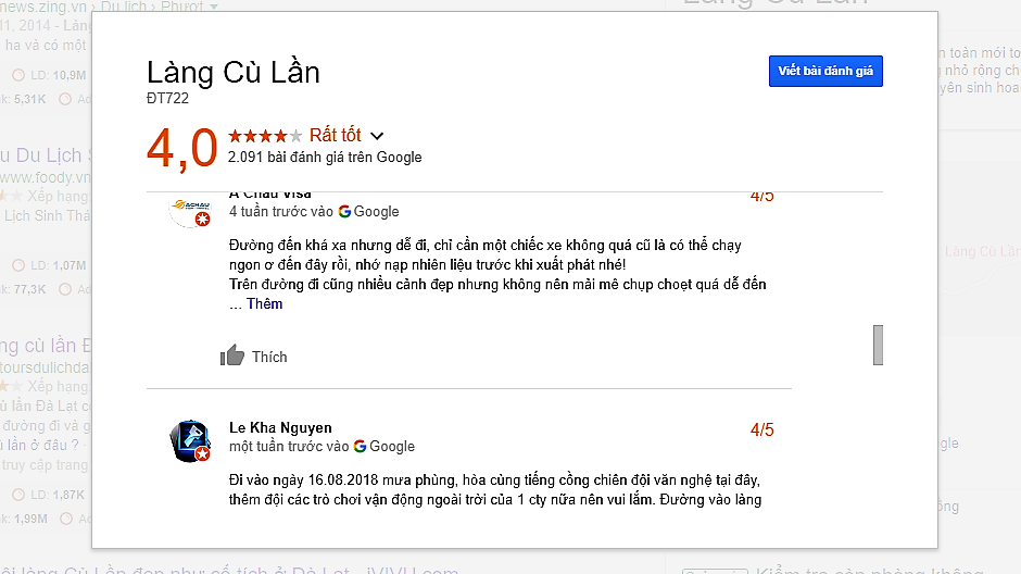review làng Cù Lần Đà Lạt