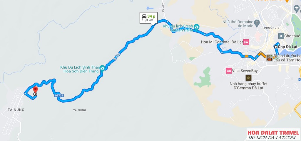 Hướng dẫn di chuyển đến Donkihote Valley Đà Lạt
