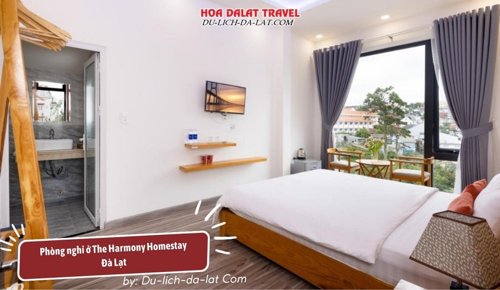 The Harmony Homestay Dalat với phòng ngủ chất lượng