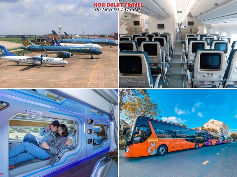 Phương tiện di chuyển đến Đà Lạt bằng máy bay và xe khách