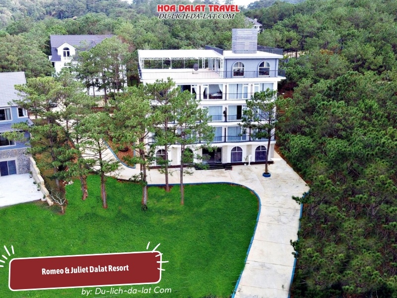 Romeo & Juliet Dalat Resort bao quanh bởi không gian xanh mát
