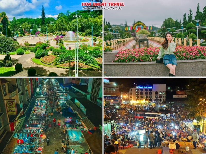Tham quan vườn hoa thành phố, dạo phố Đà Lạt về đêm