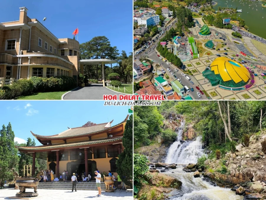 Tham quan Dinh III Bảo Đại, Quảng Trường Lâm Viên, Thiền Viện Trúc Lâm, thác Datanla trong chương trình tour city Đà Lạt