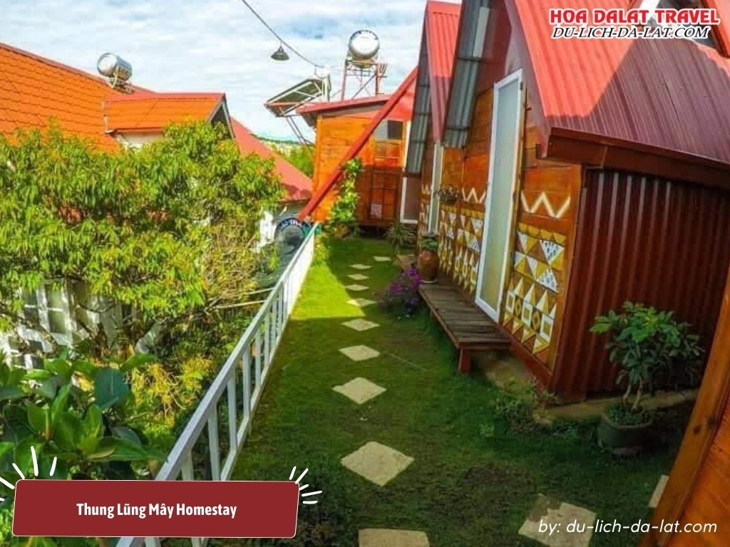 Không gian xanh mát ở Thung Lũng Mây Homestay