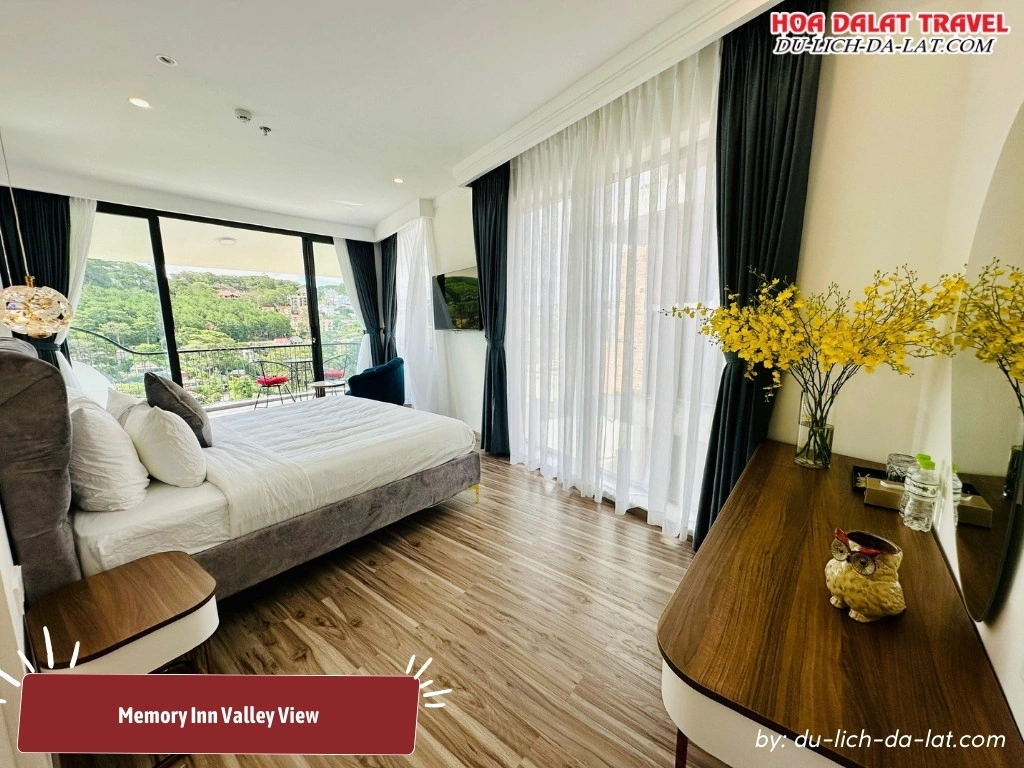 Phòng nghỉ Memory Inn - Valley View với thiết kế hiện đại pha lẫn nét tân cổ điển, đầy đủ tiện nghi