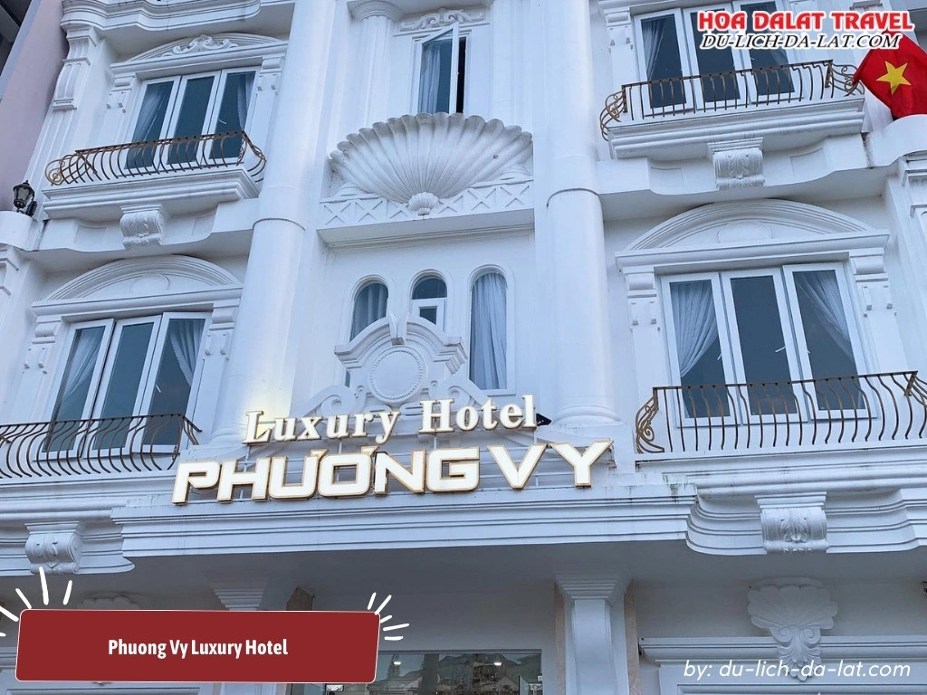 Phuong Vy Luxury Hotel đạt tiêu chuẩn 2 sao và có thiết kế sang trọng