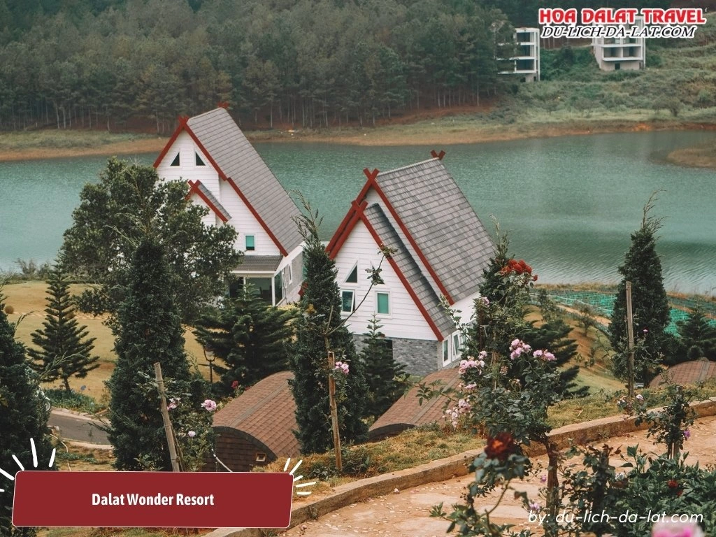 Dalat Wonder Resort là khu nghỉ dưỡng 4 sao mang phong cách châu Âu, tọa lạc bên hồ Tuyền Lâm