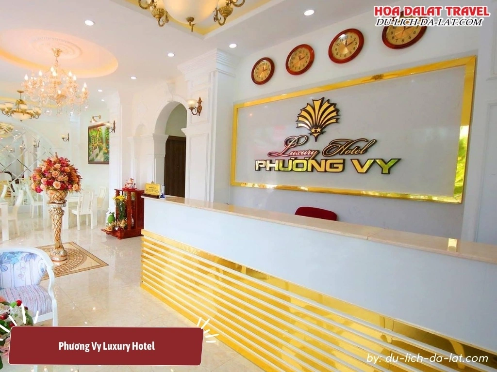 Sành lễ tân Phương Vy Luxury Hotel thanh lịch và hiện đại