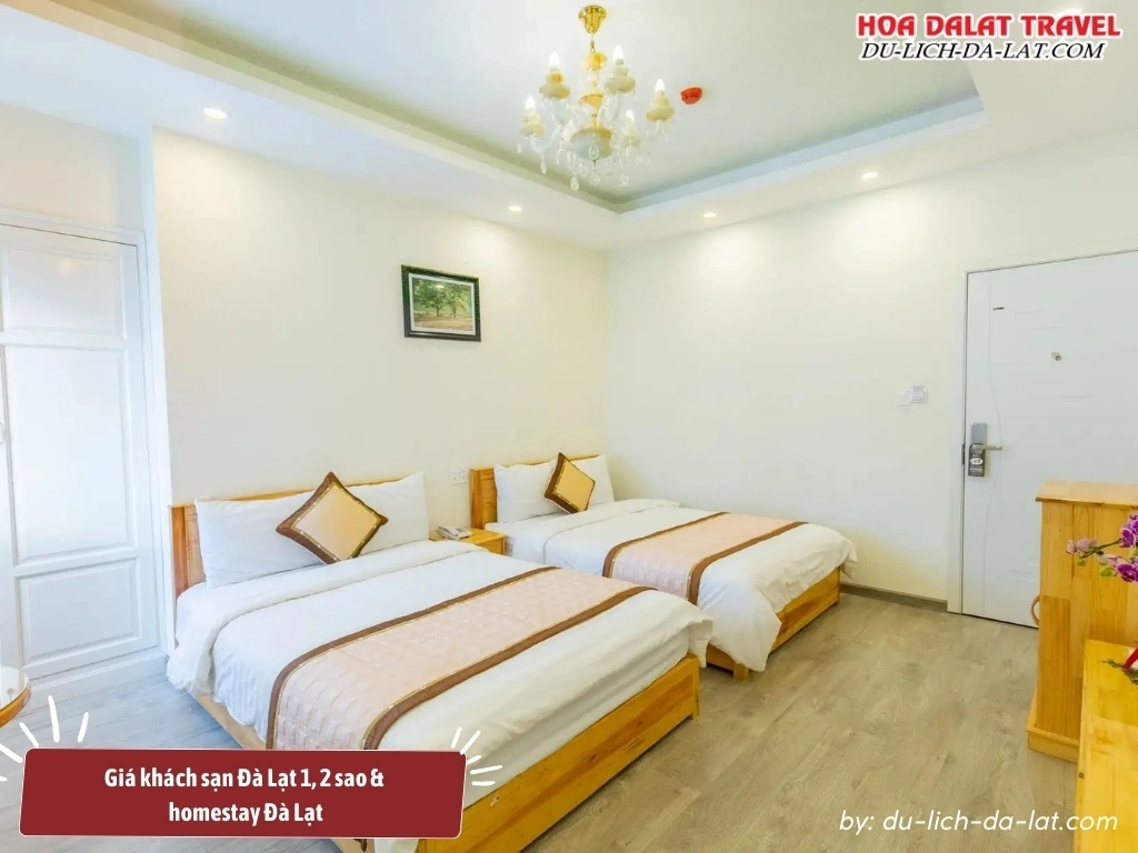 Giá khách sạn Đà Lạt 1, 2 sao & homestay Đà Lạt từ 350.000 VNĐ đến 600.000 VNĐ/đêm