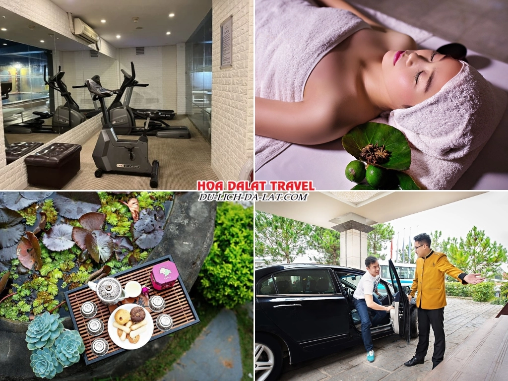 Dịch vụ và tiện nghi tại khách sạn Mường Thanh Holiday Đà Lạt như phòng gym, spa, tiệc trà, xe đưa đón