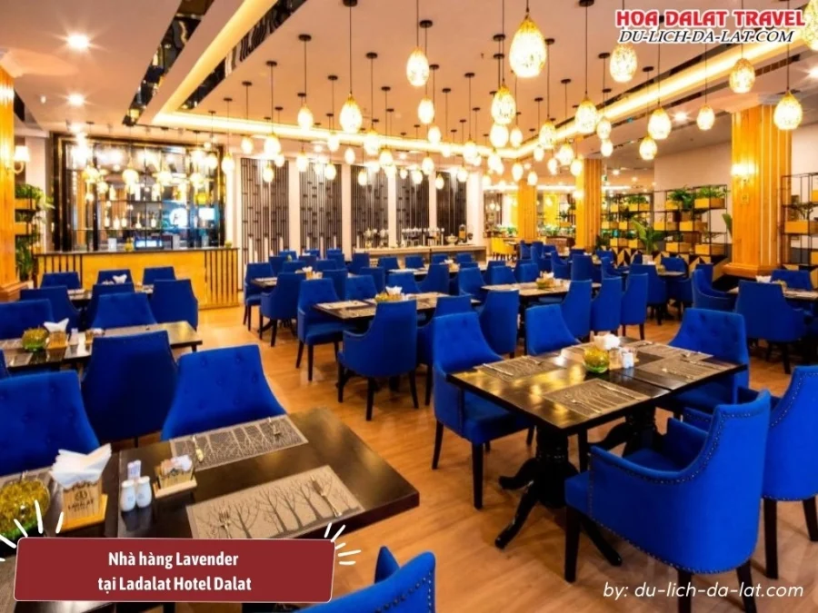 Nhà hàng Lavender cổ điển, ấm cúng tại Ladalat Hotel