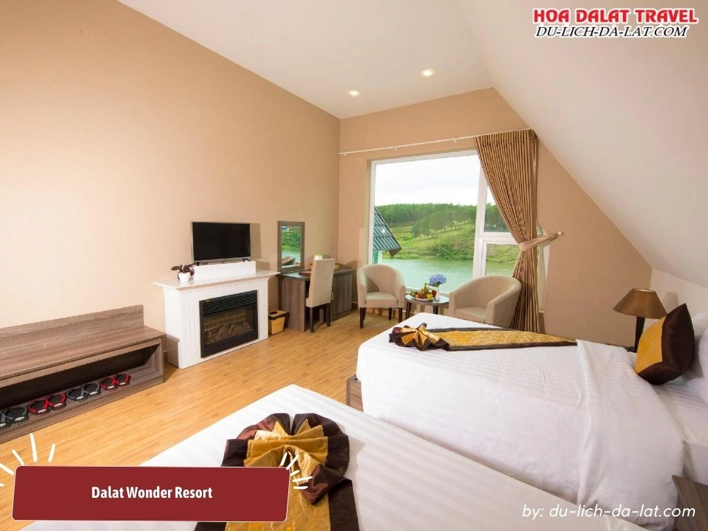 Phòng nghỉ ở Dalat Wonder Resort sang trọng, tiện nghi đầy đủ