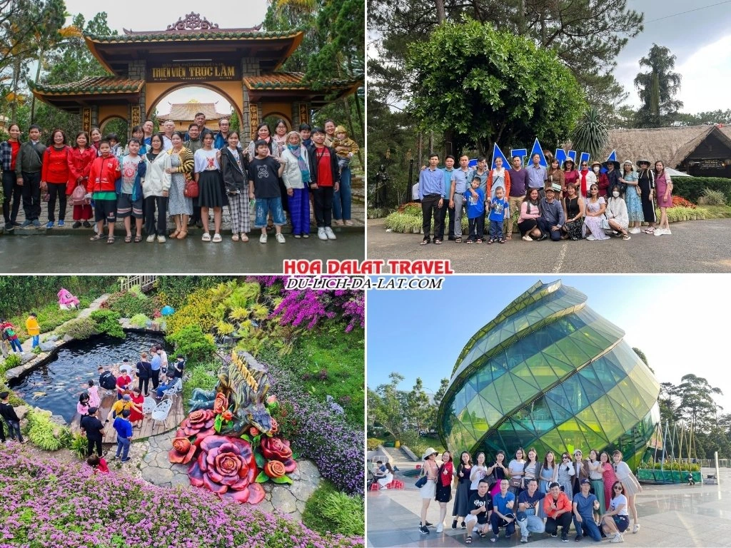 Lịch trình ngày 2 tour Đà Lạt 3 Ngày 2 Đêm trọn gói tham quan Thiền Viện Trúc Lâm, Thác Datanla, Dalat Fairytale Land, Quảng Trường Đà Lạt