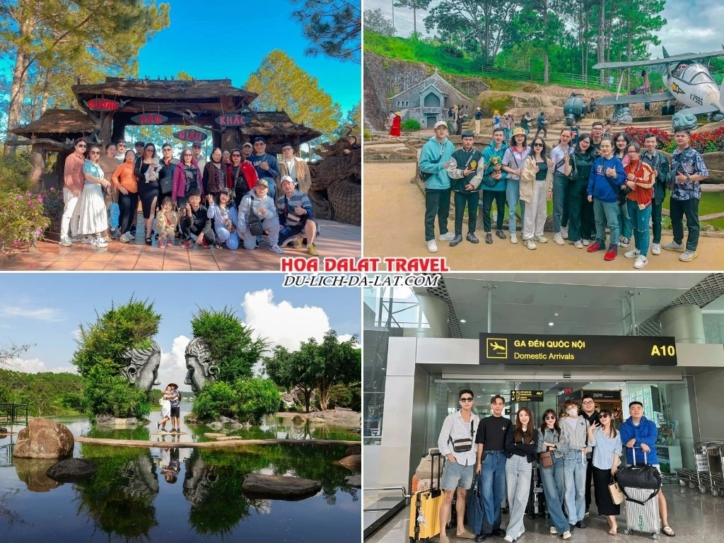 Lịch trình ngày 3 tour Đà Lạt 3 Ngày 2 Đêm trọn gói tham quan Đường Hầm Điêu Khắc, Hồ Nước Vô Cực và tạm biệt Đà Lạt