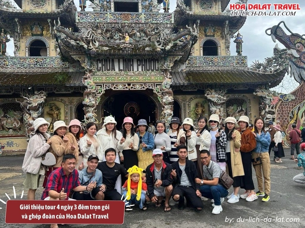 Tour 4 ngày 3 đêm trọn gói và ghép đoàn của Hoa Dalat Travel