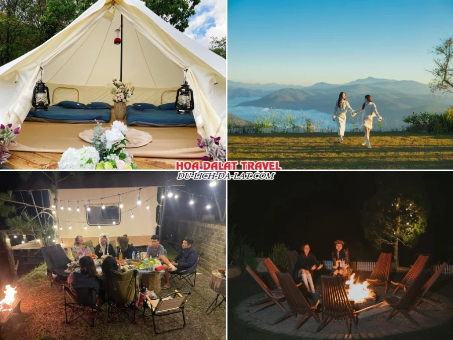 Chương trình ngày 1 tour glamping Đà Lạt 2 ngày 1 đêm