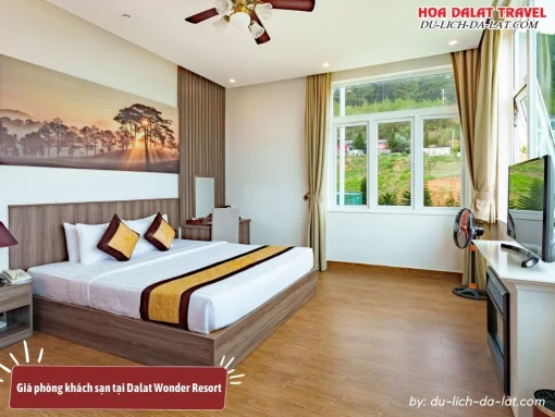 Giá phòng khu vực khách sạn Dalat Wonder Resort từ 1,500,000 VNĐ đến 3,500,000 VNĐ một đêm