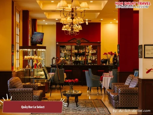 Quầy bar Le Select ấm cúng, thư giãn của khách sạn Du Parc