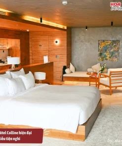 Phòng nghỉ Hôtel Colline hiện đại với nhiều tiện nghi