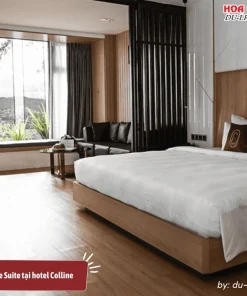 Phòng Signature Suite tại Hôtel Colline với không gian sang trọng, thiết kế tinh tế và tiện nghi đẳng cấp, mang đến trải nghiệm nghỉ dưỡng xa hoa và riêng biệt