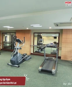 Phòng tập gym tại khách sạn Sài Gòn Đà Lạt với nhiều thiết bị hiện đại