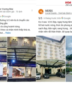 Đánh giá của khách hàng về khách sạn Sài Gòn Đà Lạt dựa trên Google Maps