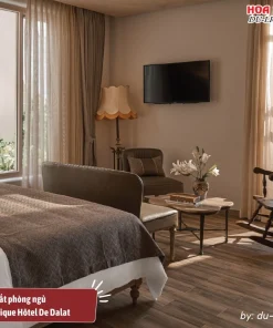 Nội thất phòng ngủ hiện đại mang phong cách Á Đông tại Le Récit Boutique Hôtel