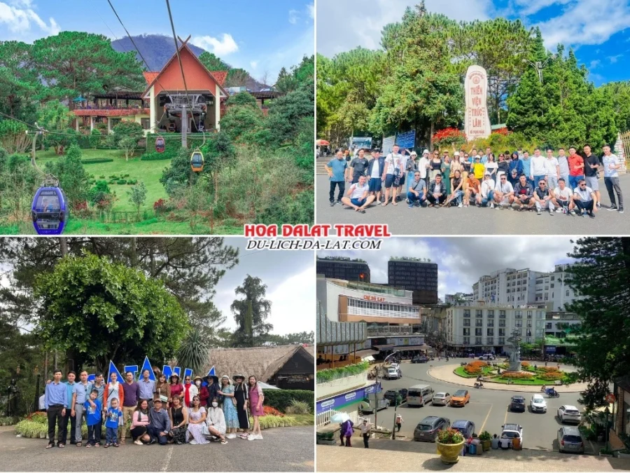 Chương trình ngày 3 tour Nha Trang Đà Lạt 3 ngày 2 đêm; tham quan Đồi Robin, Thiền viện Trúc Lâm, Thác Datanla, chợ Đà Lạt