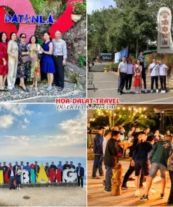 Lịch trình chiều tối ngày 2 tour Nha Trang Đà Lạt 4 ngày 3 đêm: tham quan thác Datanla, Thiền Viện Trúc Lâm, Langbiang, tham gia lễ hội Cồng Chiêng