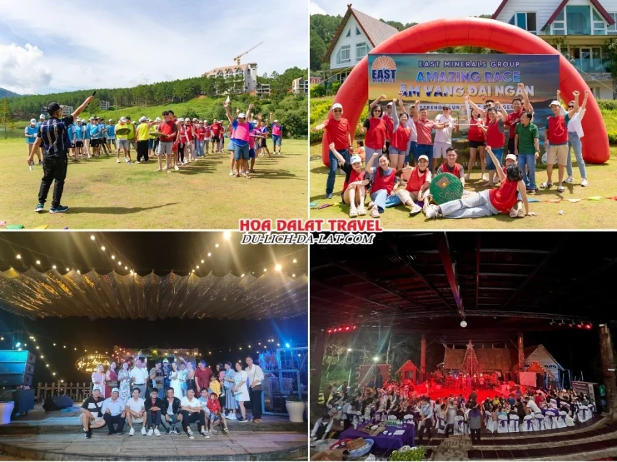 Lịch trình chiều, tối ngày 1 tour Sài Gòn Đà Lạt 2 ngày 1 đêm kết hợp Teambuilding và Gala Dinner tổ chức chương trình teambuilding và Gala Dinner