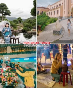 Lịch trình chiều ngày 2 tour Bến Tre Đà Lạt ghép đoàn 4 ngày 3 đêm tham quan Hoàng Long Ohayo, ghé thăm Nhà thờ Con Gà, Dạo quanh chợ đêm Đà Lạt hoặc Tham gia chương trình giao lưu văn hóa Cồng Chiêng Tây Nguyên vào buổi tối