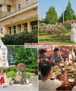 Lịch trình sáng ngày 2 tour Biên Hoà Đà Lạt ghép đoàn 4 ngày 3 đêm tham quan Dinh 3 Bảo Đại, Vườn hoa thành phố Đà Lạt, Thiền viện Trúc Lâm, dùng bữa trưa tại nhà hàng