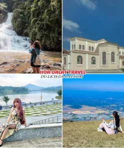 Lịch trình chiều ngày 2 tour Biên Hoà Đà Lạt ghép đoàn 4 ngày 3 đêm tham quan Thác Datanla, Nhà thờ Con Gà, Quảng trường Lâm Viên, Khu du lịch Langbiang