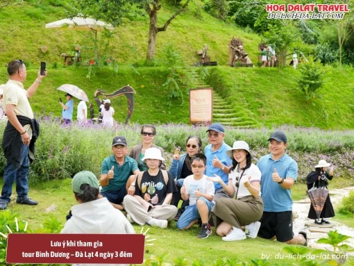 Lưu ý khi tham gia tour Bình Dương Đà Lạt 4N3Đ