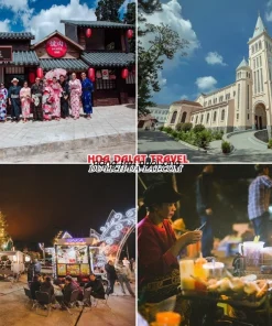 Lịch trình chiều ngày 3 tour Phan Thiết Đà Lạt trọn gói 4 ngày 3 đêm ghé thăm Hoàng Long Ohayo, Nhà thờ Con Gà, Dạo chợ đêm Đà Lạt