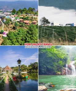 Những điểm đến nổi bật trong tour Phan Thiết đi Đà Lạt 4 ngày 3 đêm như Langbiang, đồi chè Cầu Đất, vườn hoa thành phố Đà Lạt, thác Datanla