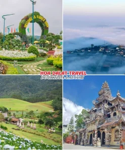 Những điểm đến đặc sắc trong tour Cà Mau đi Đà Lạt 4 ngày 3 đêm như vườn hoa thành phố Đà Lạt, Langbiang, The Florest, chùa Linh Phước Đà Lạt