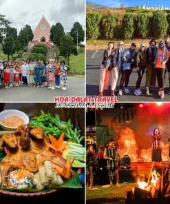 Lịch trình chiều ngày 2 tour Cần Thơ Đà Lạt trọn gói 4 ngày 3 đêm khám phá Nhà Thờ Domaine De Marie, Khu Du Lịch Langbiang, tự do khám phá thành phố Đà Lạt về đêm hoặc tham gia lễ hội cồng chiêng Tây Nguyên