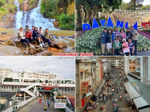 Lịch trình sáng ngày 4 tour Cần Thơ Đà Lạt trọn gói 4 ngày 3 đêm tham quan Khu du lịch Thác Datanla, chợ Đà Lạt