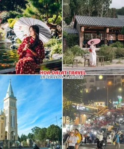 Lịch trình chiều ngày 3 tour Cần Thơ Đà Lạt ghép đoàn 4 ngày 3 đêm tham quan Hoàng Long Ohayo, Nhà thờ Con Gà, tự do khám phá Đà Lạt về đêm