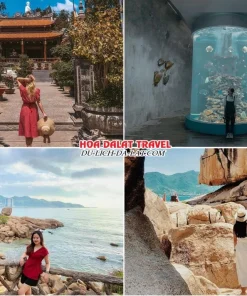 Lịch trình chiều ngày 3 tour Cần Thơ Nha Trang Đà Lạt ghép đoàn 5 ngày 4 đêm tham quan Chùa Long Sơn, Viện Hải Dương Học Nha Trang, Hòn Chồng