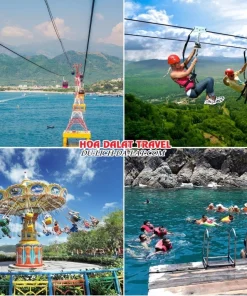 Lịch trình chiều ngày 4 tour Cần Thơ Nha Trang Đà Lạt ghép đoàn 5 ngày 4 đêm tham quan Vinpearl Land Nha Trang, Đi cáp treo vượt biển, chơi trò chơi cảm giác mạnh, vui chơi tại công viên phao nổi