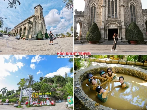 Lịch trình chiều ngày 5 tour Cần Thơ Nha Trang Đà Lạt ghép đoàn 5 ngày 4 đêm tham quan Nhà Thờ Đá, Khu Du Lịch Trăm Trứng Nha Trang