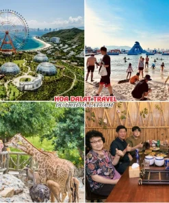 Lịch trình chiều ngày 2 tour Cần Thơ Nha Trang Đà Lạt trọn gói 5 ngày 4 đêm tham quan tại VinWonders Nha Trang, dùng bữa tối