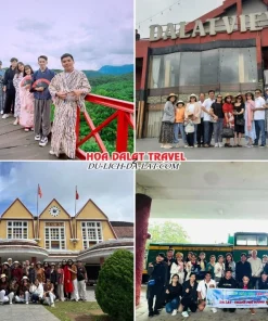 Lịch trình sáng ngày 1 tour Đà Lạt hè 3 ngày 2 đêm trọn gói khám phá cổng trời Đà Lạt View, nhà ga xe lửa Đà Lạt