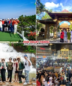 Lịch trình chiều ngày 1 tour Đà Lạt hè trọn gói 4 ngày 3 đêm tham quan Đồi Robin, Thiền Viện Trúc Lâm, Thác Datanla, tự do khám phá chợ đêm Đà Lạt