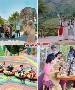 Lịch trình sáng ngày 3 tour Đà Lạt hè trọn gói 4 ngày 3 đêm khám phá GOD Valley, Mongo Land, chơi trượt phao khô, thưởng thức bữa trưa tại một nhà hàng