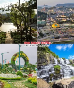 Những điểm đến hấp dẫn trong tour đi Đà Lạt Lễ 2 tháng 9 4 ngày 3 đêm như tiệm cà phê Bình Minh ơi, quảng trường Lâm Viên, vườn hoa thành phố Đà Lạt, thác Pongour Đà Lạt